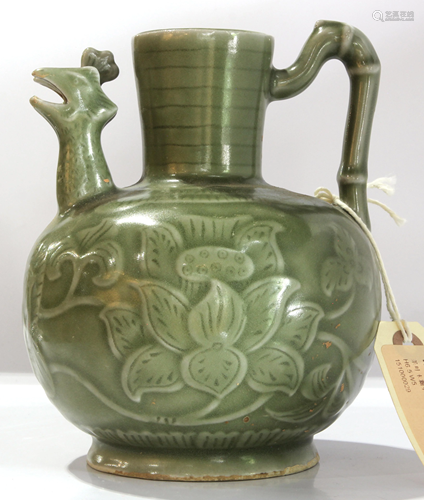 Chinese Yaozhou celadon ewer