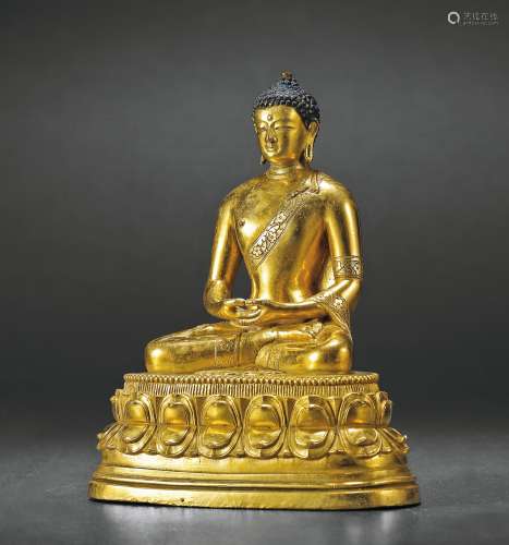 18世纪·铜鎏金阿弥陀佛坐像