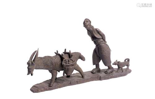 郭宝寨（b.1942）老汉、驴和狗