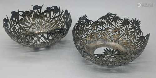 A pair of late 19th century Chinese export silver …