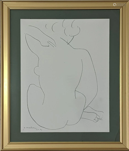 Henri Matisse (1869-1954), nude study, lithograph,