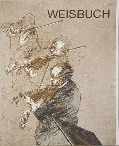 After Claude Weisbuch, Violinist, lithographic poster,