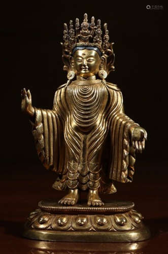 A TANXIANG WOOD CARVED BUDDHA