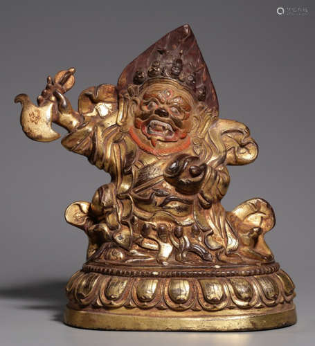 A GILT BRONZE BUDDHA