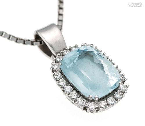 Aquamarine brilliant pend