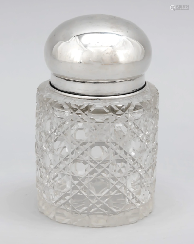 Tea box with silver lid,