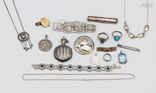 Mixed lot of silver jewel