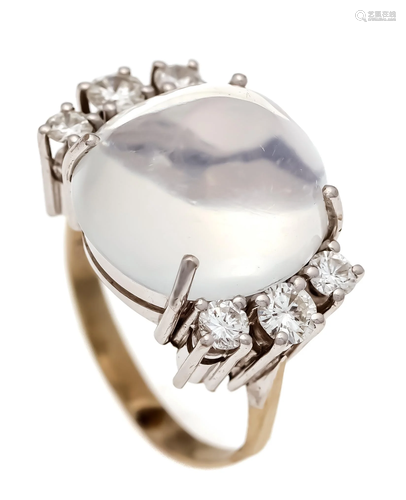 Moonstone diamond ring WG