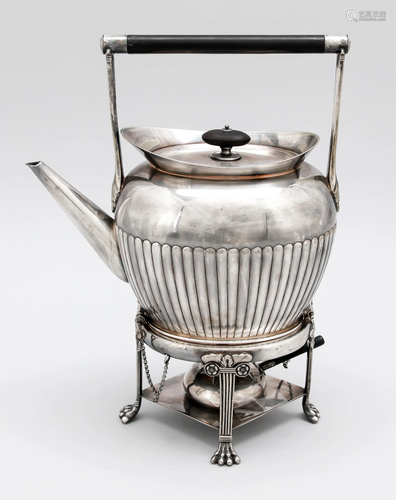 Tea kettle on rechaud, ar