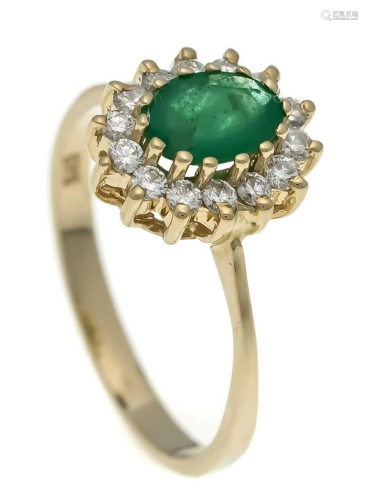 Emerald-brilliant ring GG