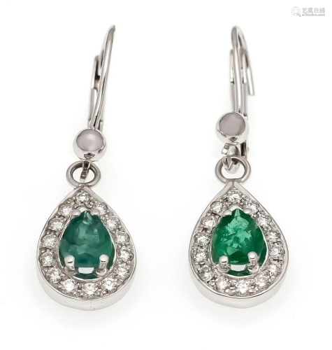 Emerald-brilliant earring