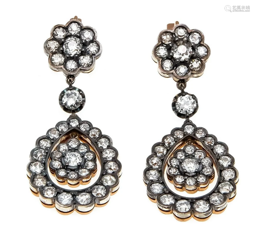 Old cut diamond earrings