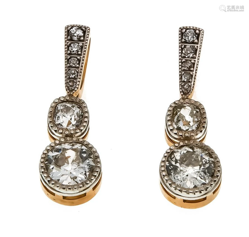 Old cut diamond earrings