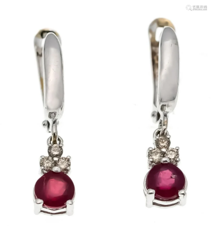 Ruby-brilliant earrings W