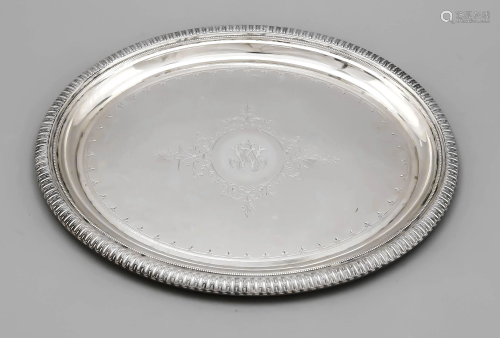 Oval tray, German, late 1