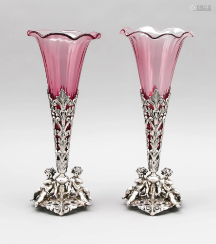 A pair of vases with moun