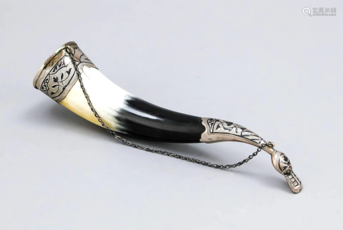 Horn with silver mounting