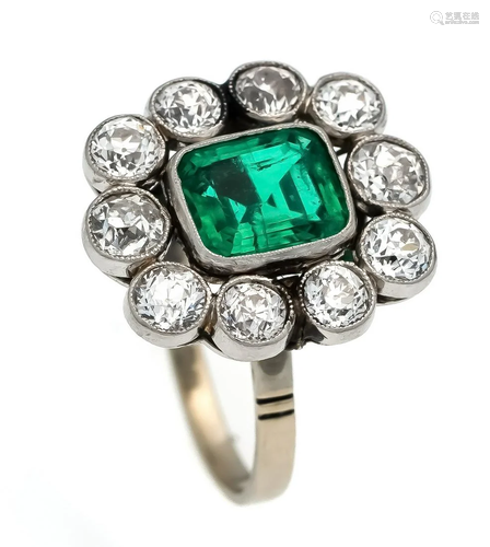 Emerald old cut diamond r