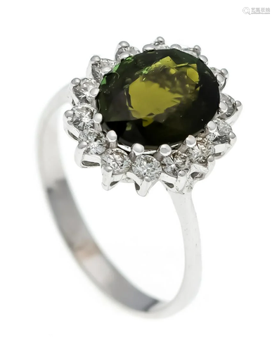 Tourmaline brilliant ring