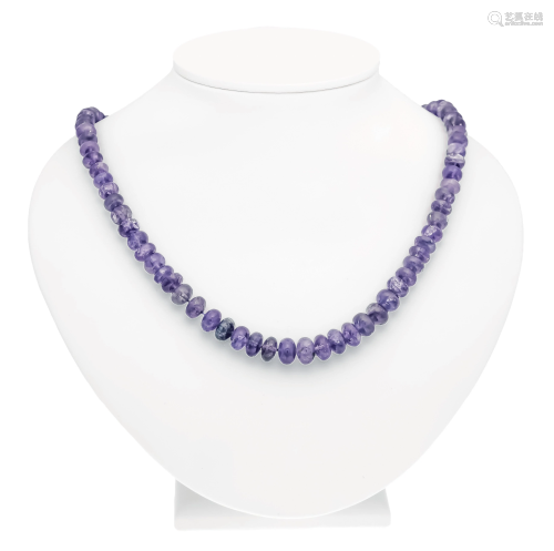 Tanzanite necklace with c