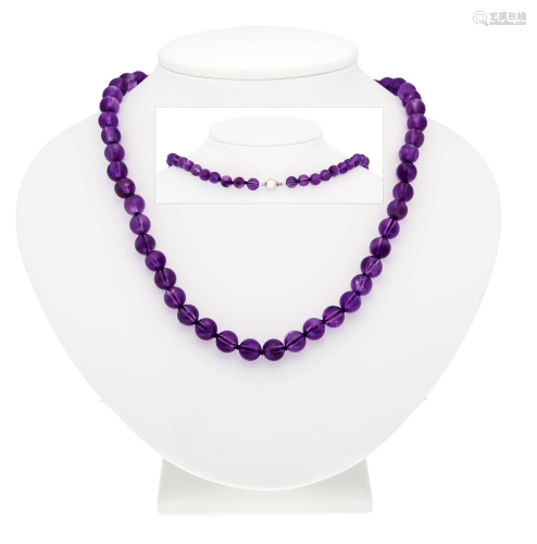 Amethyst necklace with ba