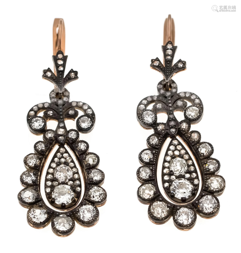 Old cut diamond earrings