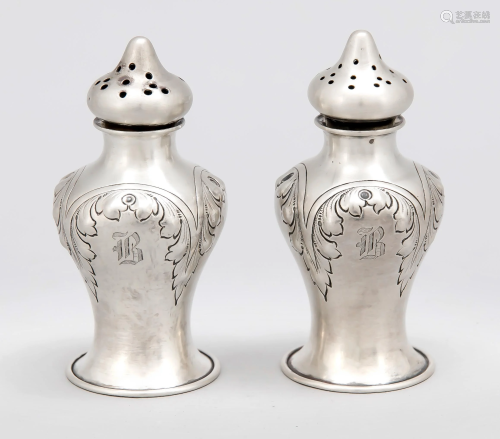 Salt and pepper casters,