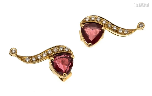 Tourmaline brilliant stud