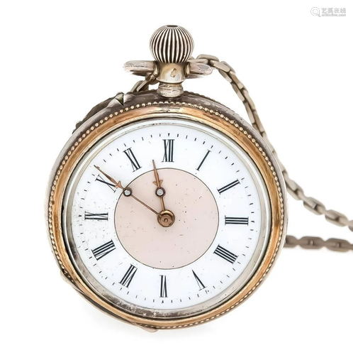 Taschenuhr offen, Silber