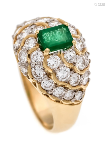 Emerald-brilliant ring GG