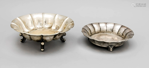 Two round Art Deco bowls,