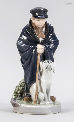 Standing shepherd with do