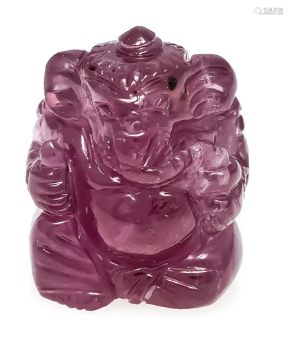 Ruby carved as a Budda fi