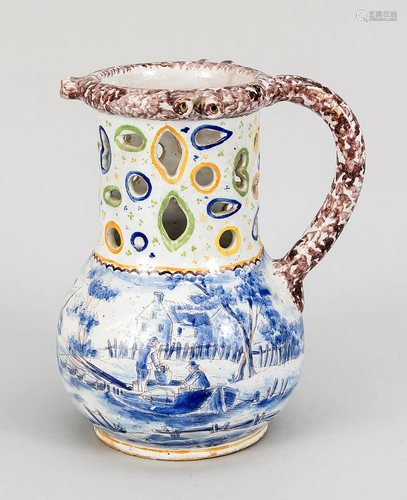 Funny jug, Delft, faience