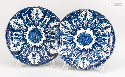 Two plates, Delft, faienc