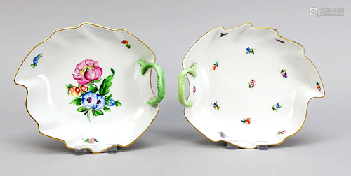 Two leaf bowls, Herend, m