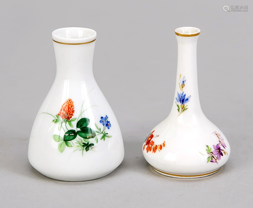 Two miniature vases, Meis