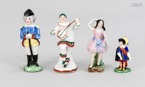 Four miniature figures, G