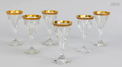 16 liqueur glasses, 20th