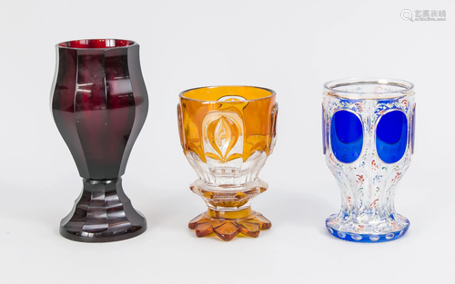 Three goblet glasses, 1st