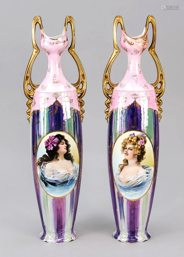 Pair of Art Nouveau vases