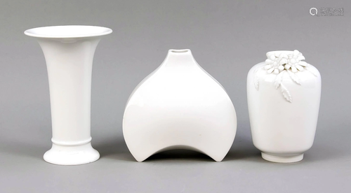 Three vases, KPM Berlin,