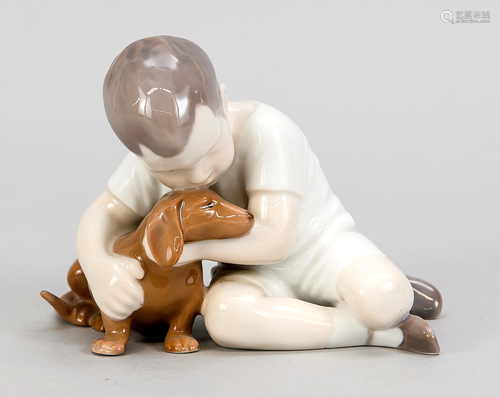 Boy with Dachshund, Bing