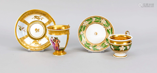 Two Biedermeier cups with