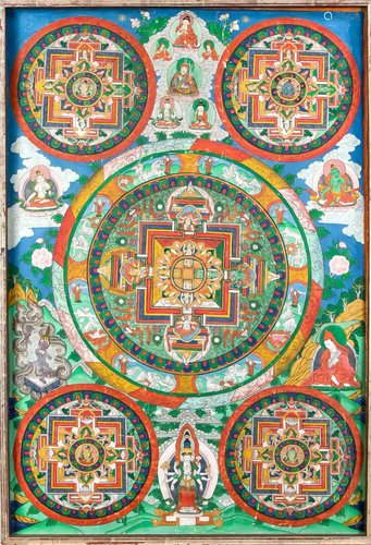 Thangka, Tibet, um 1900.