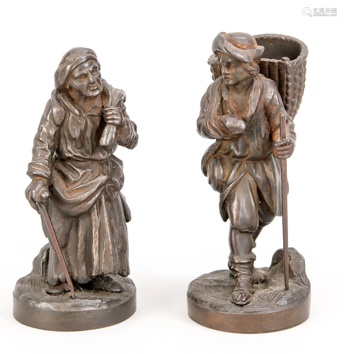 Pair of cast iron figures