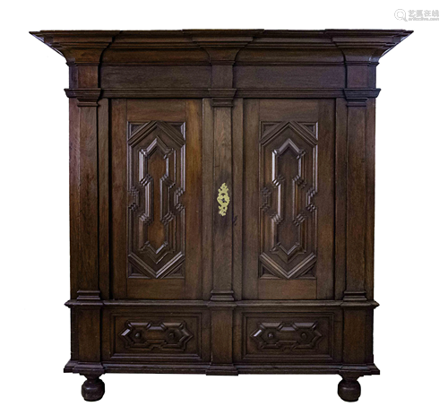 Barockschrank, um 1770, Eiche