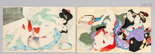 2 Japanese Meiji Shunga c