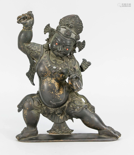 A Tibetan bronze figure o