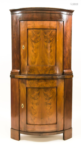 Biedermeier-Aufsatz-Eckschrank